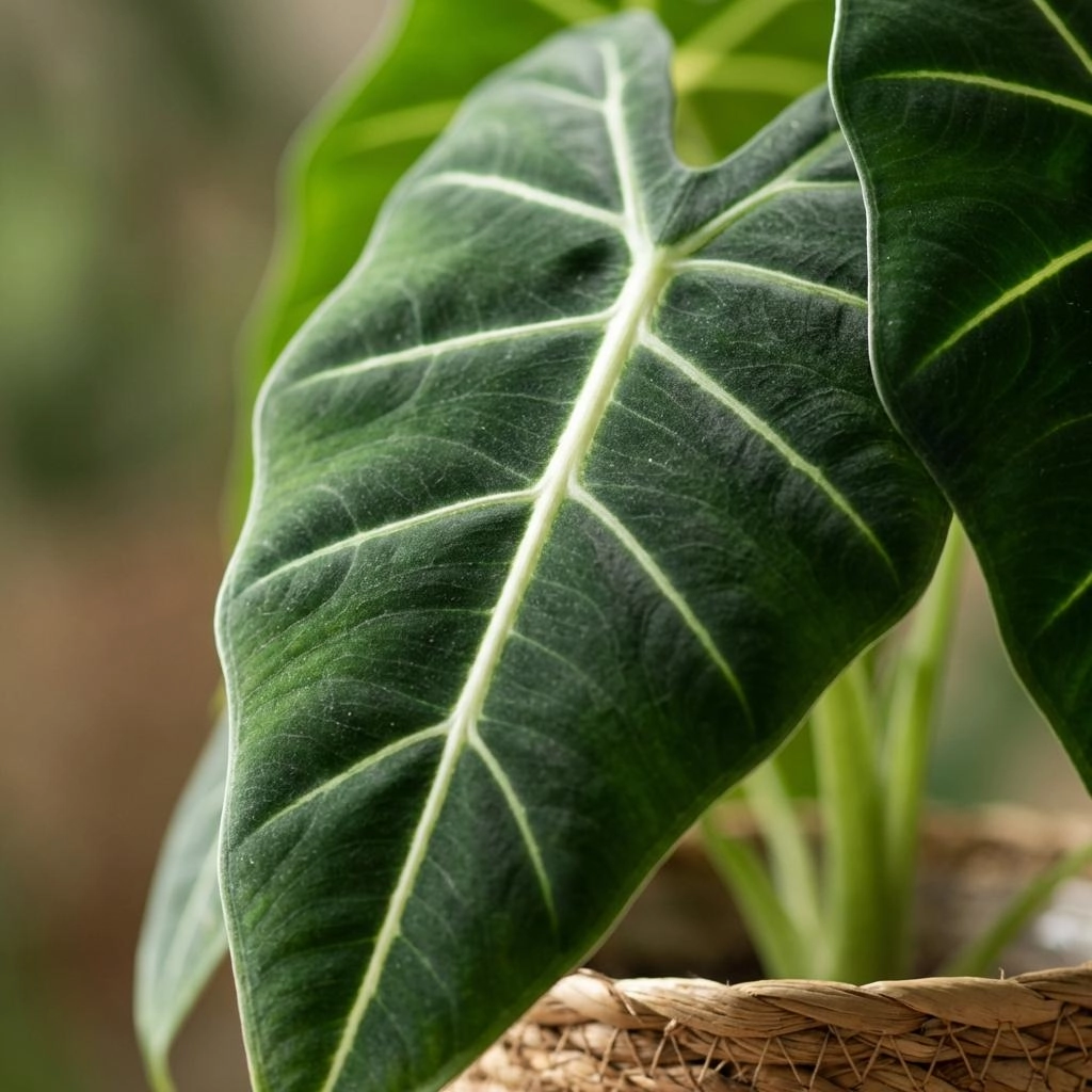 Detailansicht der Alocasia Frydek