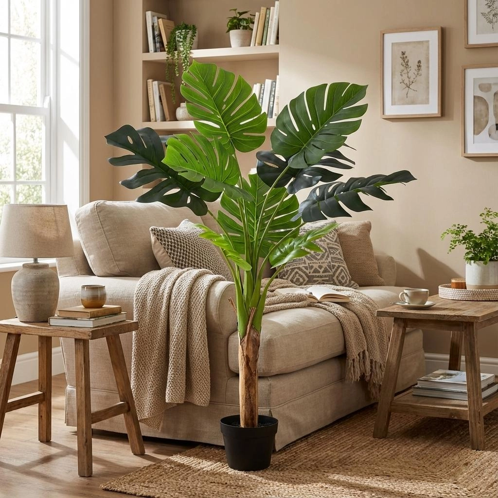 Detailbild der künstlichen Monstera Deliciosa