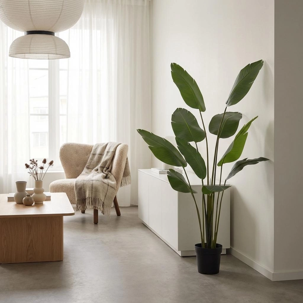 Lebendige künstliche Strelitzia Nicolai