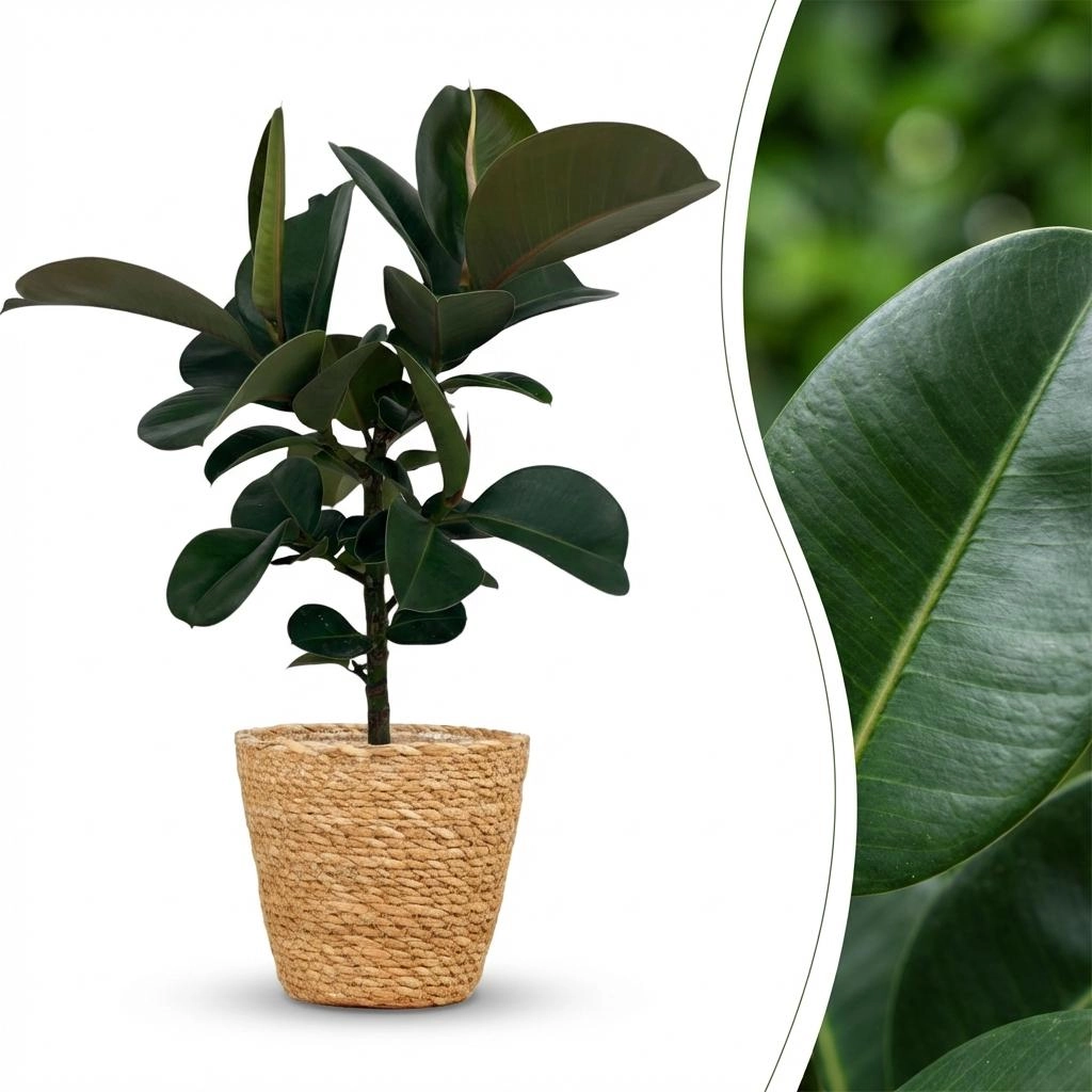 Gummibaum Ficus Elastica Cloe im Korb