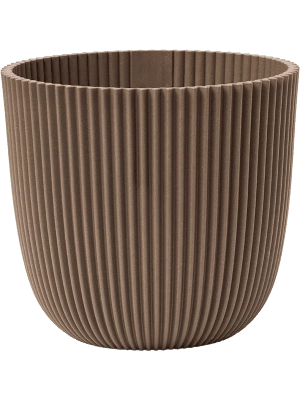 Nachhaltiger Blumentopf in Warm Taupe