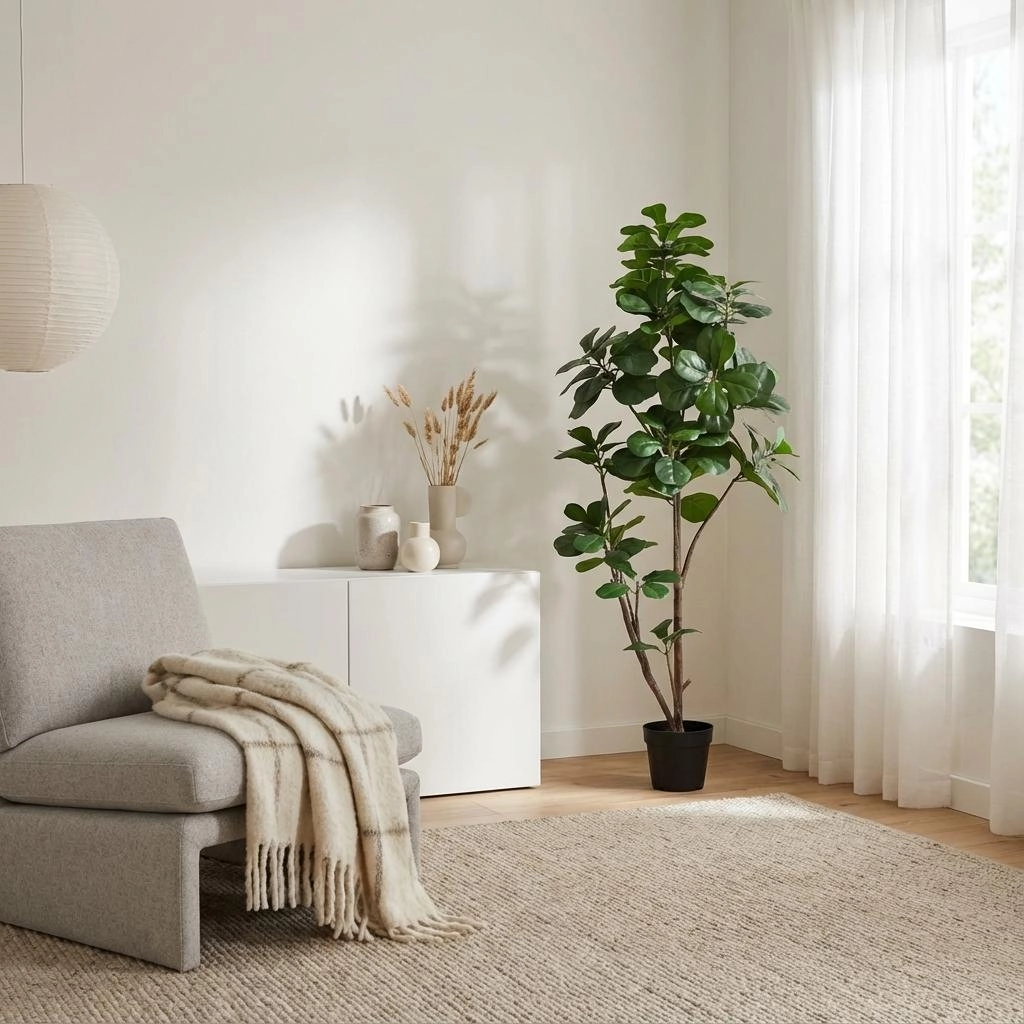 Künstliche Ficus lyrata mit verzweigtem Stamm