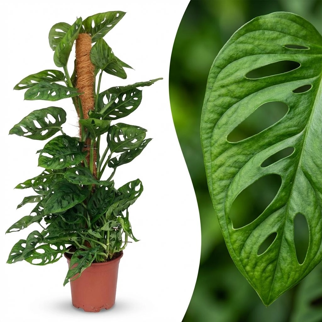 Monstera Andansonii am Moosstab