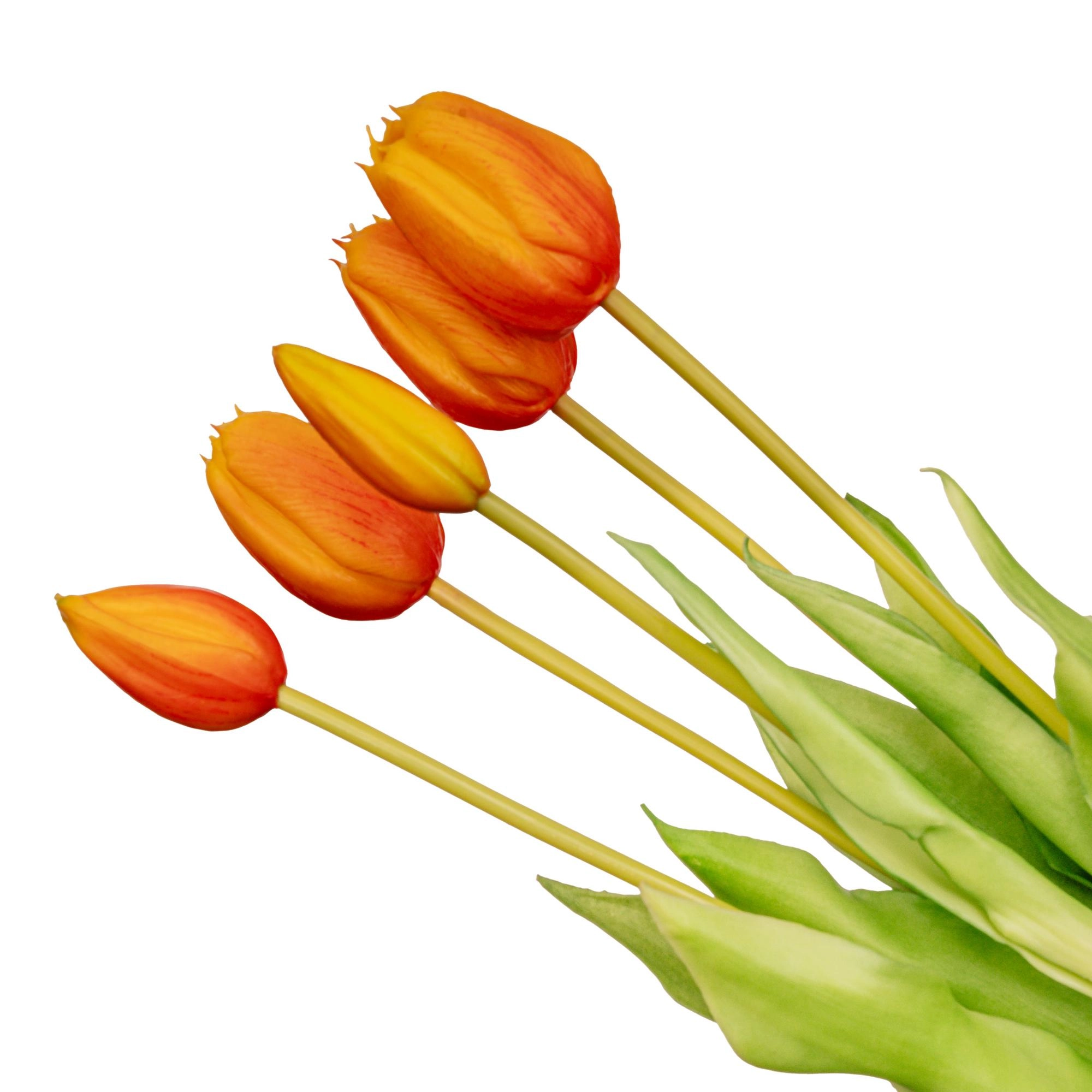 Kunsttulpen in lebhaftem Orange