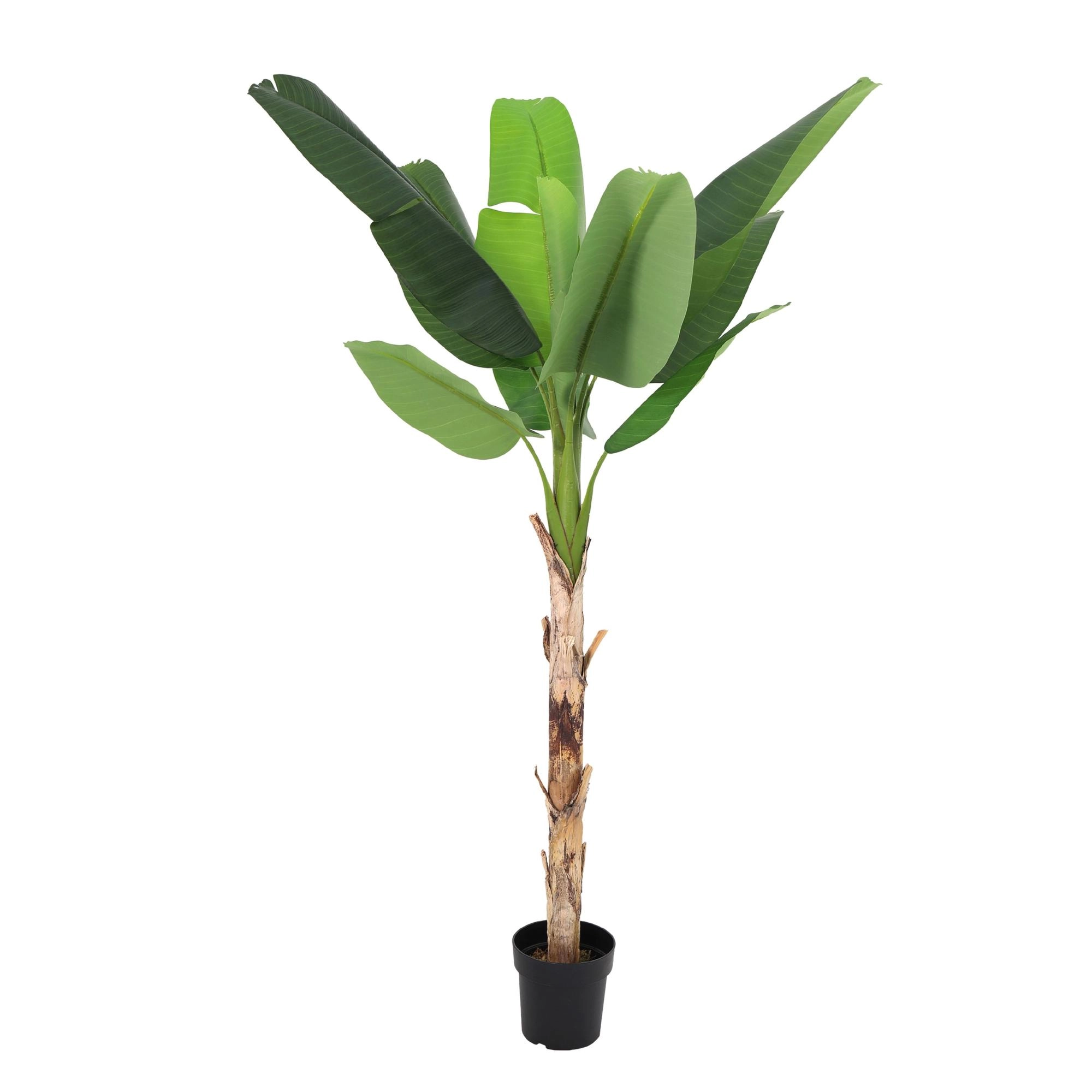 Kunstpflanze Banane mit großen Blättern