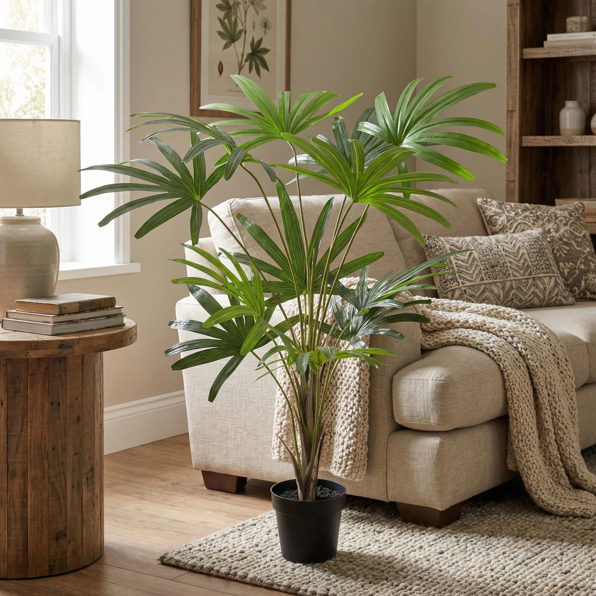 Künstliche Rhapis Excelsa – frontale Ansicht