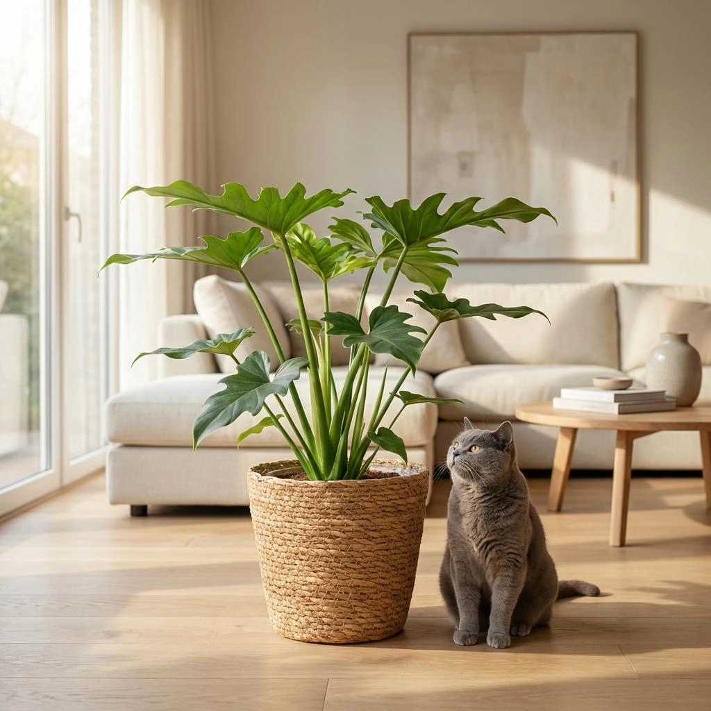 Philodendron Lacerum im Korb