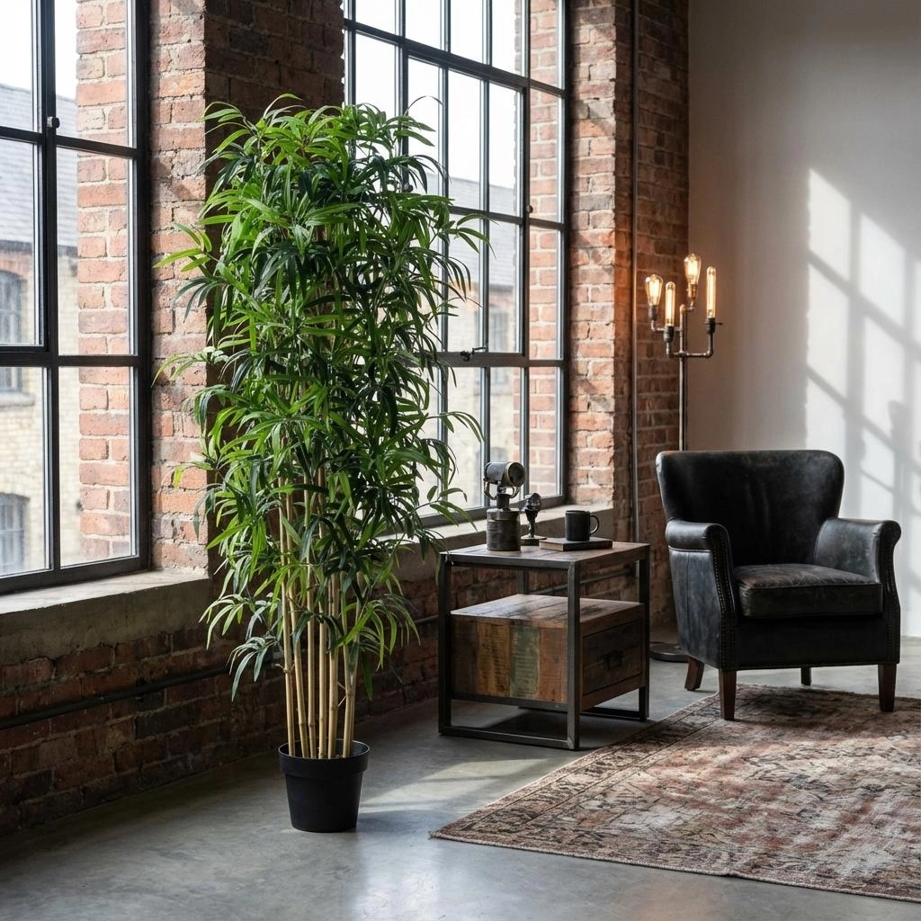 Detailaufnahme des künstlichen Bambus