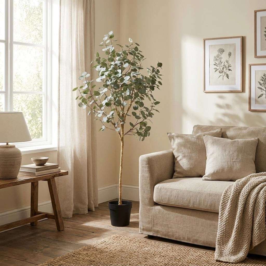 Künstlicher Eukalyptus im modernen Raum