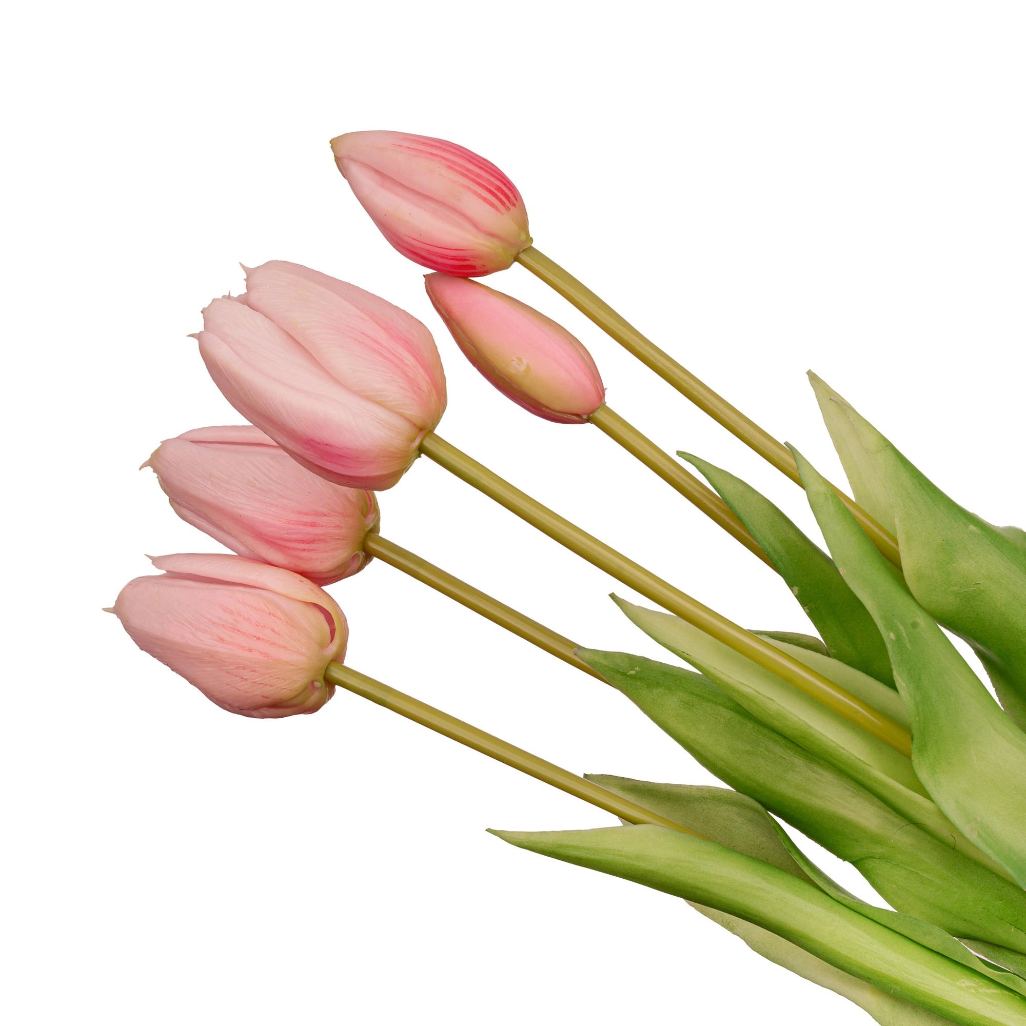 Stylische Verwendung der Tulpen als Dekoration
