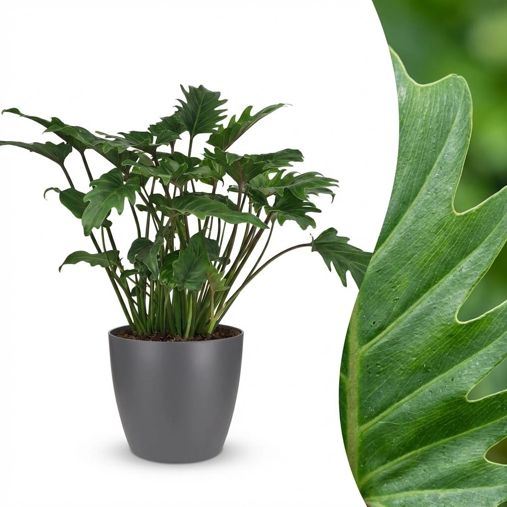 Philodendron Xanadu im hochwertigen Grau Topf
