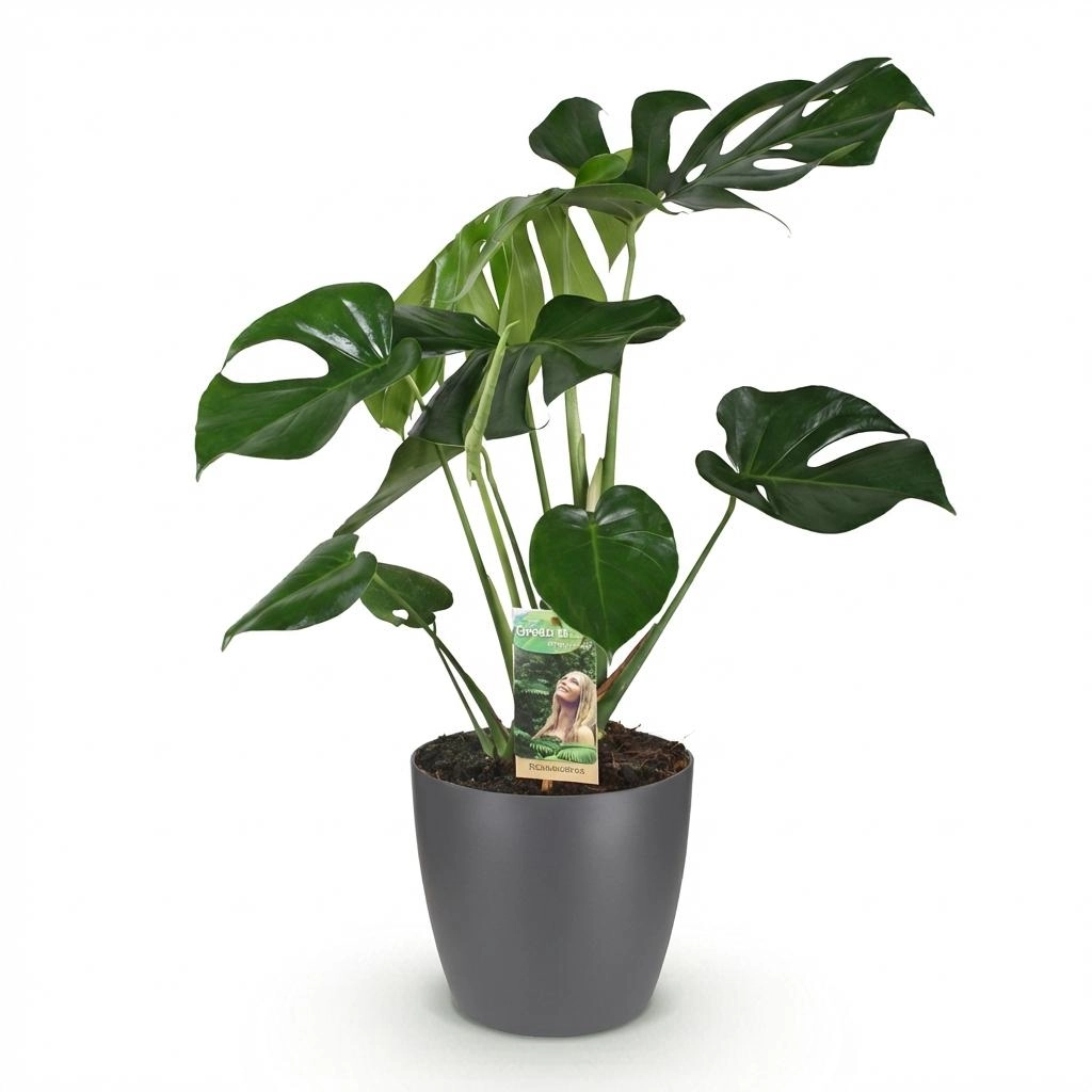 Monstera Deliciosa in einem schönen Topf