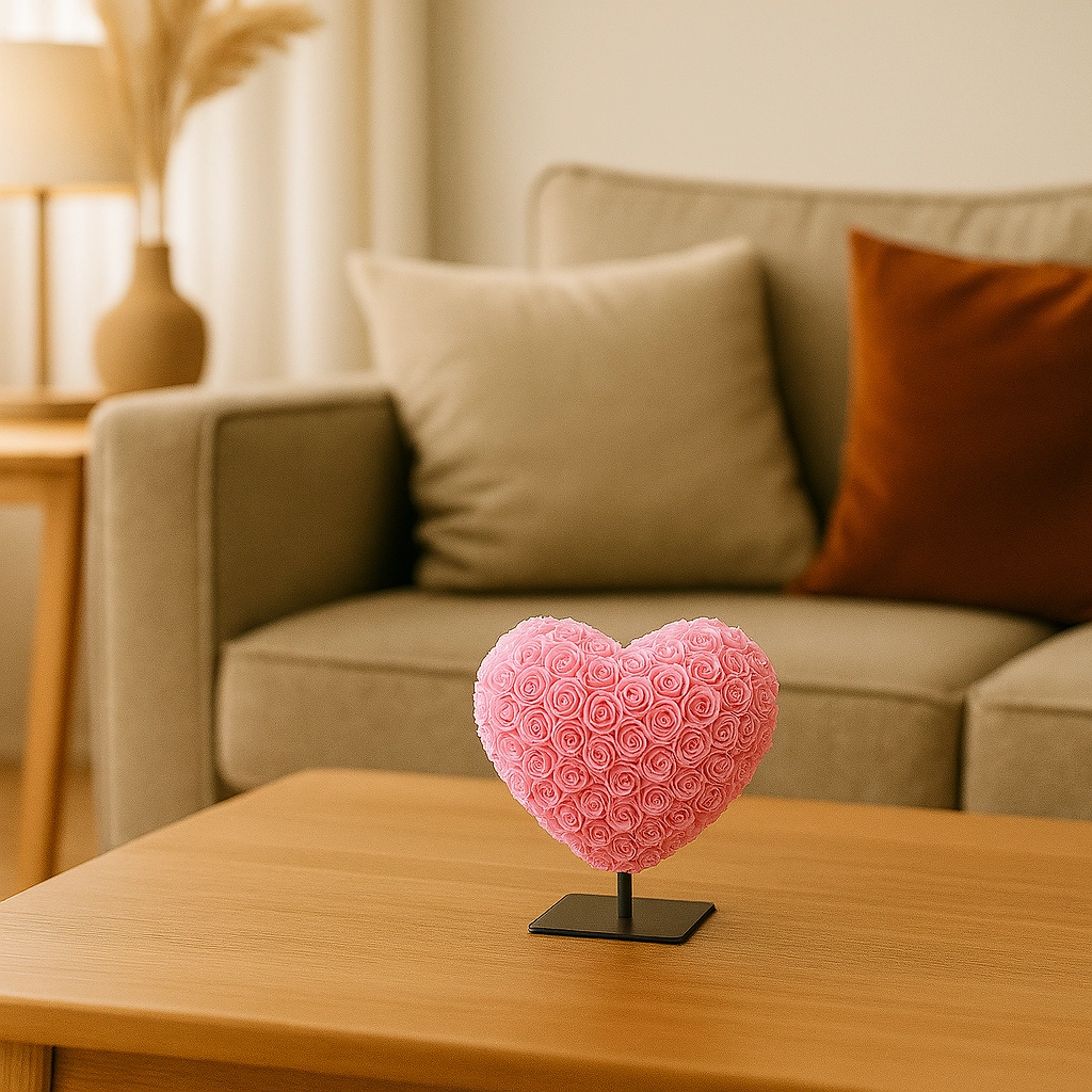 Detailansicht des herzförmigen Ornaments