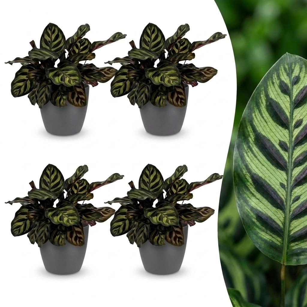 Calathea Makoyana Pfauenpflanze als dekorative Zimmerpflanze