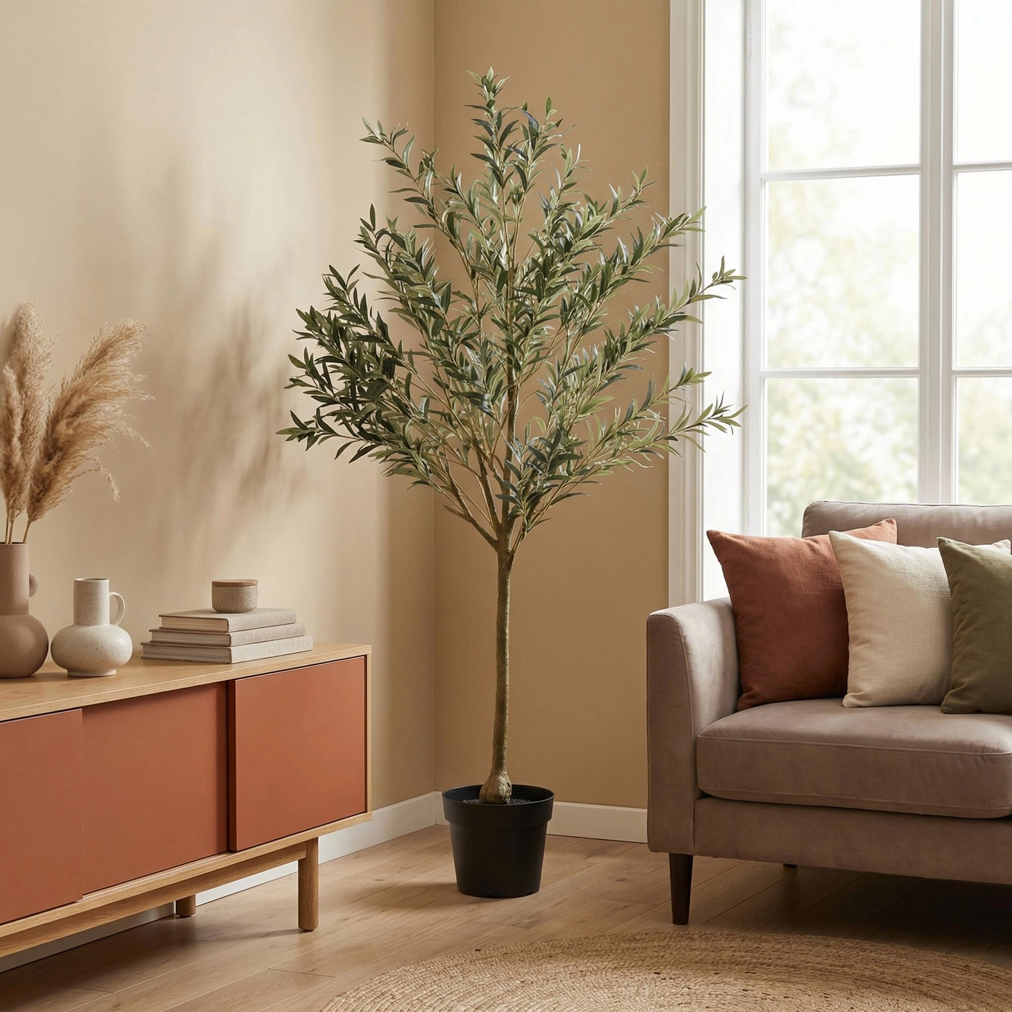 Künstlicher Olivenbaum frontalansicht